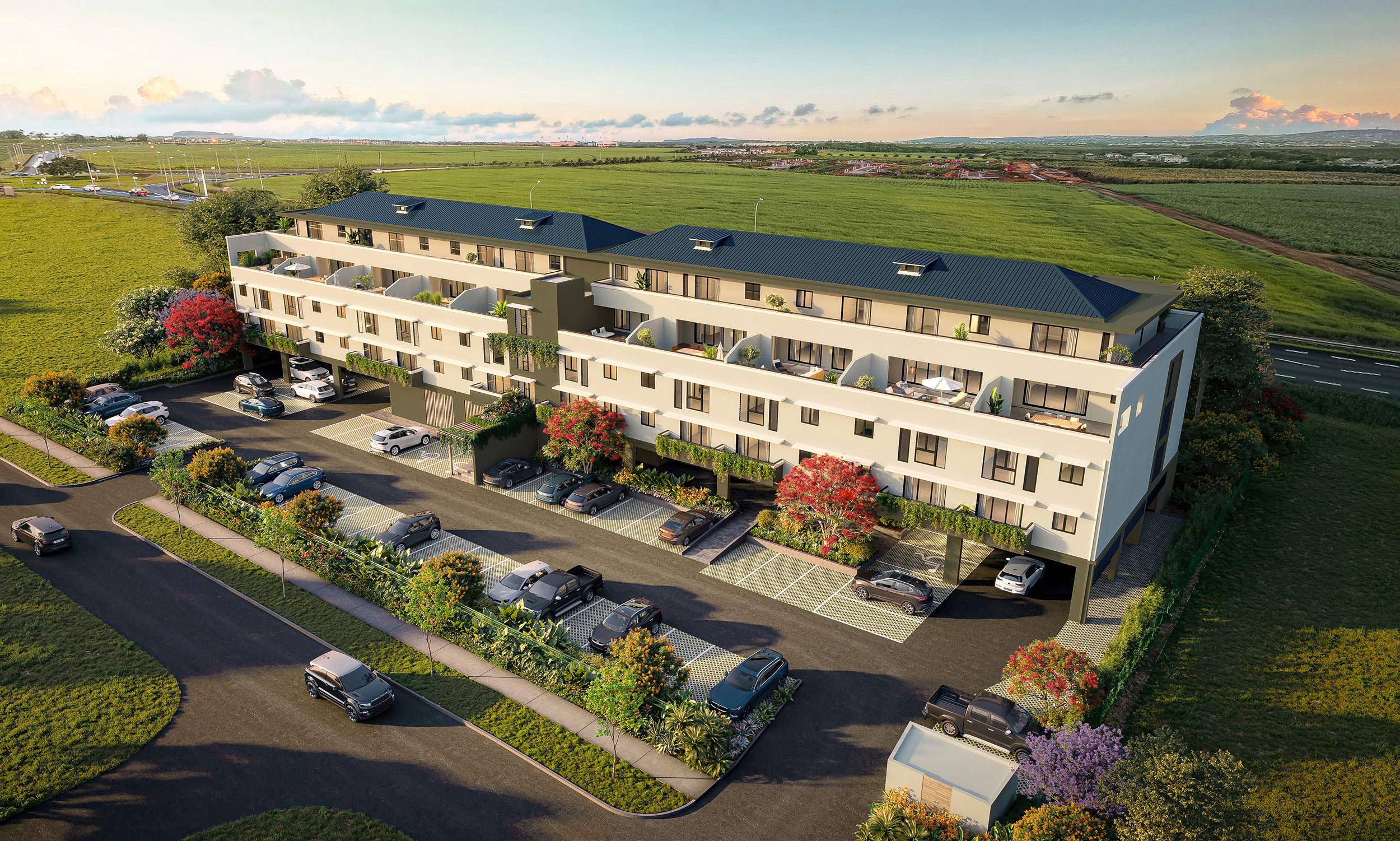 Les Terrasses d'Helvétia — building facade